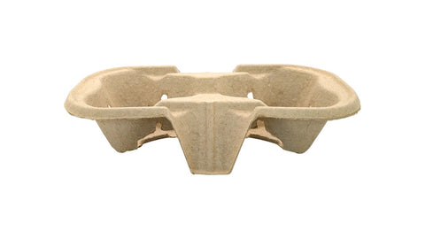 Natural Bagasse Carrier | 2-Cup