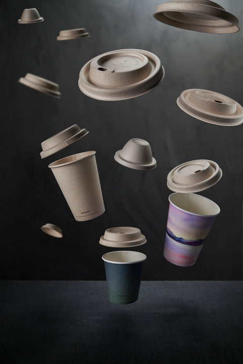 Duni Fibre (par exemple canne à sucre/bagasse/bambou) Couvercle 350/470/590 ml