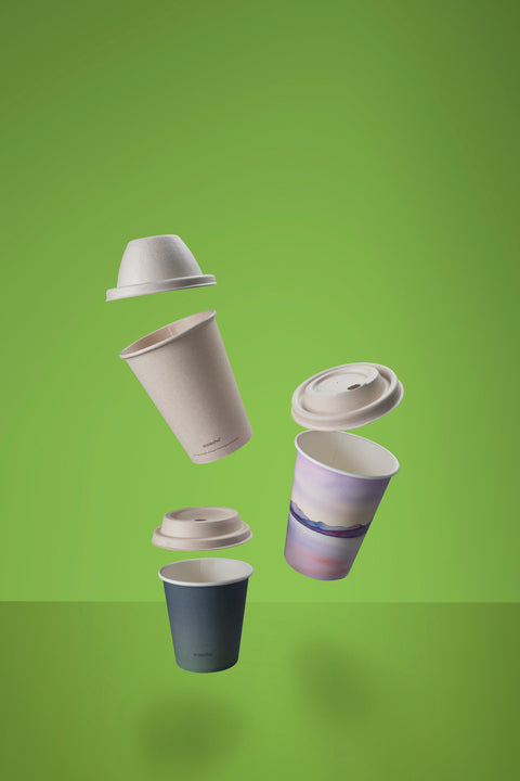 Duni Fibre (par exemple canne à sucre/bagasse/bambou) Couvercle 350/470/590 ml