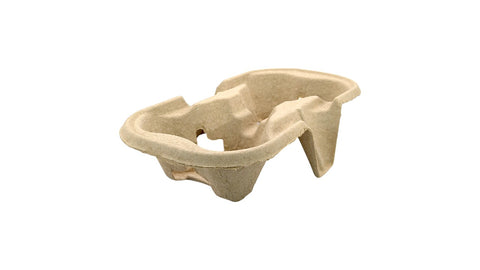 Natural Bagasse Carrier | 2-Cup