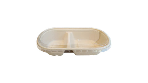 PET Lid | For 850/1000ml Rectangular Bagasse Container