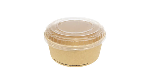 PP Dome Lid | For 1000ml Wide Round Kraft Paper Bowl