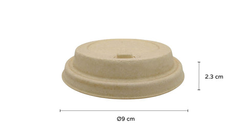 Bagasse Reclosable Lid | Natural | 90mm