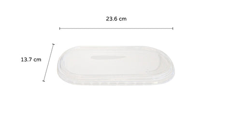 PET Lid | For 850/1000ml Rectangular Bagasse Container