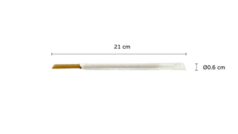 Bagasse Straw | Angle Cut | Individually Wrapped