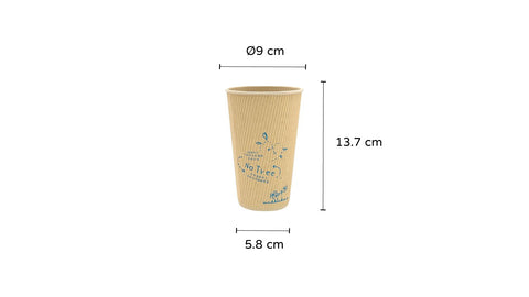 Ripple Wall Bamboo Paper Cup | 500ml