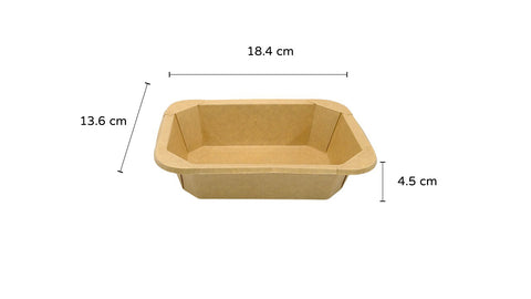 Octi-Rect Kraft Paper Container | 800ml