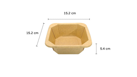 Octi-Square Kraft Paper Container | 750ml