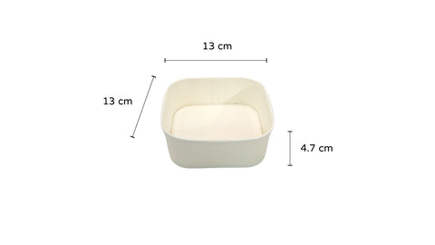 Square Paper Container | White | 500ml