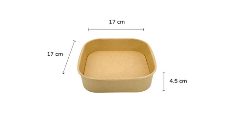 Square Kraft Paper Container | 750ml