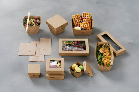 Duni Paper (e.g. Board/Kraft/Tissue) - Lined Lid 1100 ml