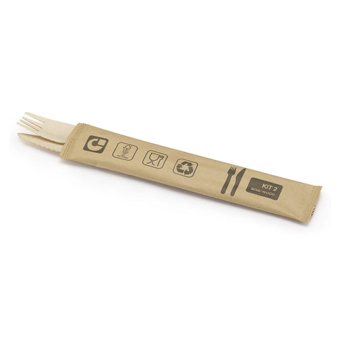 Wooden cutlery set - 2 pieces