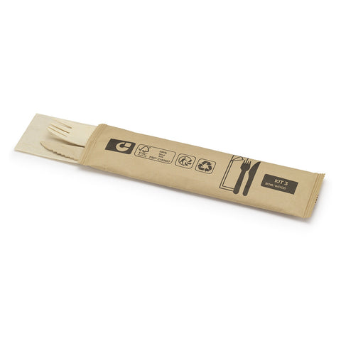 Wooden cutlery set - 3 pieces