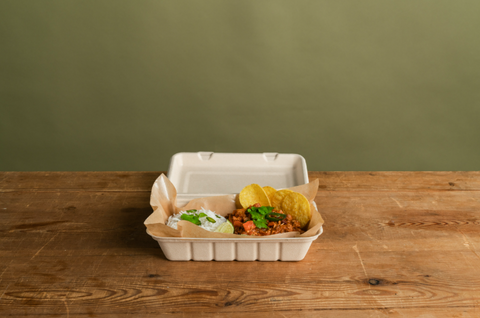 Fibre Duni (par exemple, canne à sucre/bagasse/bambou) Contenant 600 ml