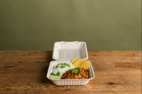Contenant en fibre Duni (par exemple, canne à sucre, bagasse, bambou) de 1 000 ml