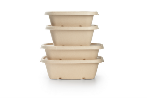 Contenant en fibre Duni (par exemple, canne à sucre, bagasse, bambou) de 1 200 ml