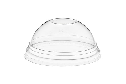 Universal r PET Clear Domed Lid - No Hole