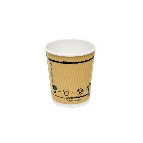 Paper/kraft 8oz Single-wall cup
