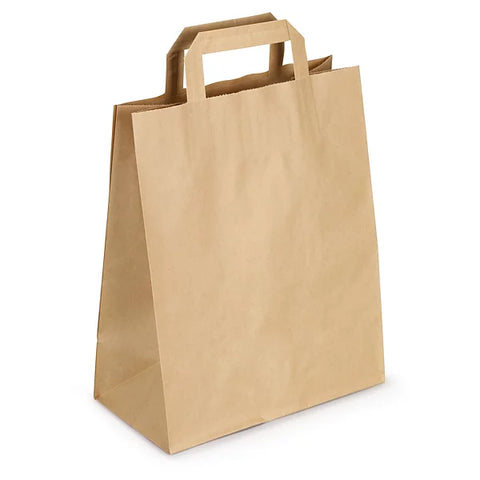 Sacs kraft avec poignées plates