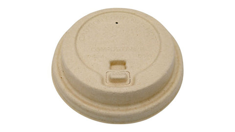 Bagasse Reclosable Lid | Natural | 90mm