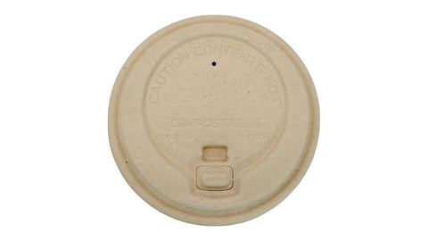 Bagasse Reclosable Lid | Natural | 90mm