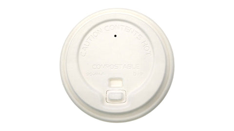 Bagasse Reclosable Lid | White | 90mm