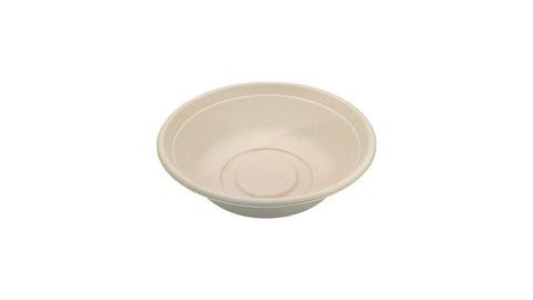 Wide Round Natural Bagasse Bowl | 1000ml