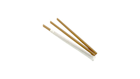 Bagasse Straw | Angle Cut | Individually Wrapped