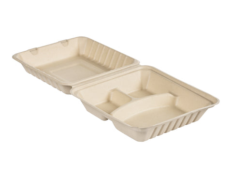 Contenant en fibre Duni (par exemple, canne à sucre/bagasse/bambou) 350/120/120 ml