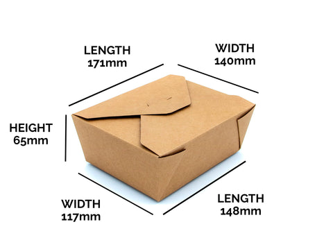 Paperboard Clamshell - 1400 ml