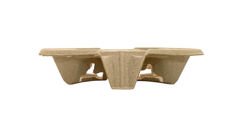 Natural Bagasse Carrier | 2-Cup