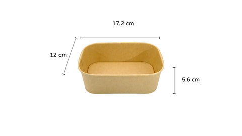 PET Dome Lid | For 750ml Rectangular Container
