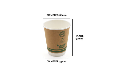 8oz Green Effect Double Wall Hot Drink Cup (228ml/8oz)