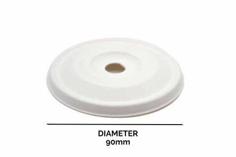 Bagasse Cup Lid - 9 cm Diameter
