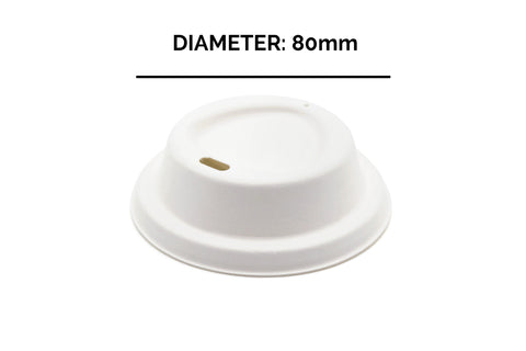 Bagasse Cup Lid - 8 cm