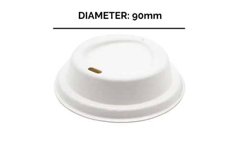 Bagasse Cup Lid - 9 cm