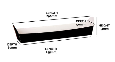 Paperboard Tray - 27.5 / 24.5 x 9.5 / 6 x 3.5 cm