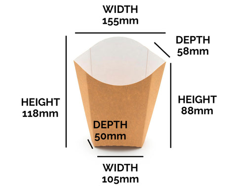 Paperboard Bowl / Tub - 8.1 / 7 x 4.9 / 4.3 x 7.1 / 12.2 cm