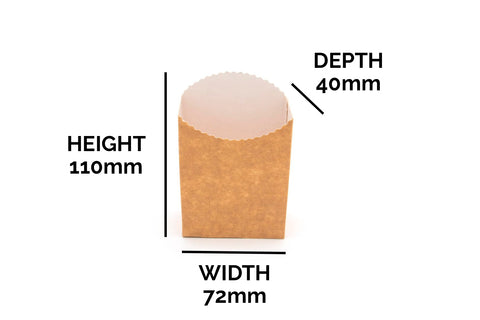 Paperboard Bowl / Tub - 7.8 x 4 x 8.2 / 11.7 cm