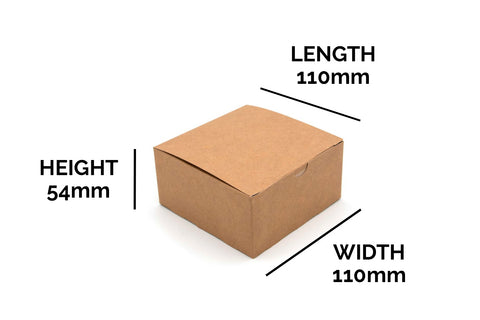 Paperboard Clamshell - 10.8 x 10.8 x 5.4 cm