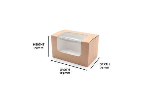 Paperboard Clamshell - 12.7 x 7.9 x 7.4 cm