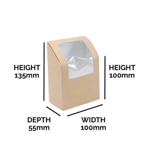 Paperboard Clamshell - 10 x 5.5 x 10 / 13.5 cm