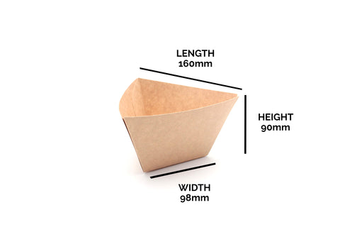 Paperboard Tray - Triangular - B (9.6 cm) T (16 cm) H (9.5 cm)