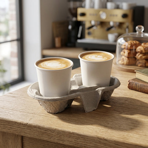 Fibre Cup Sleeves & Holders - 2 cups