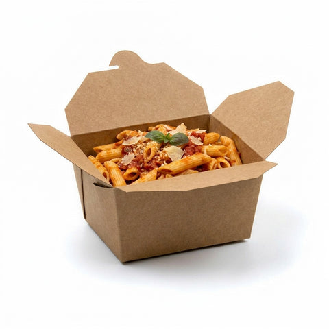 Paper / Kraft Clamshell - 120 x 107 x 63 mm