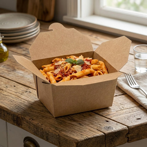 Paper / Kraft Clamshell - 120 x 107 x 63 mm