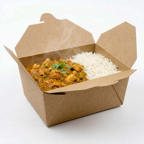 Paper / Kraft Clamshell - 160 x 136 x 51 mm