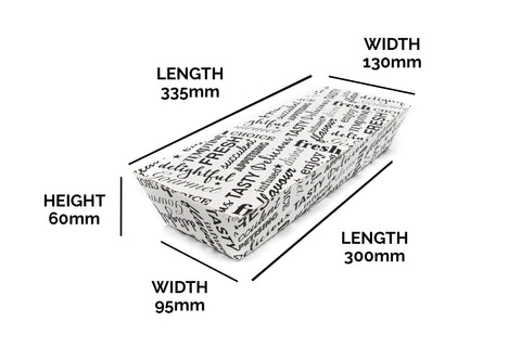 Paperboard Clamshell - 33.5 / 30 x 13 / 9.5 x 6 cm