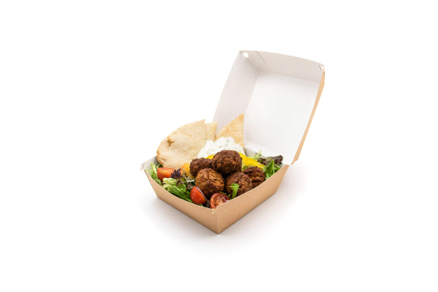Paperboard Clamshell - 13 x 13 x 10 cm – Uber Eats | Packaging Store